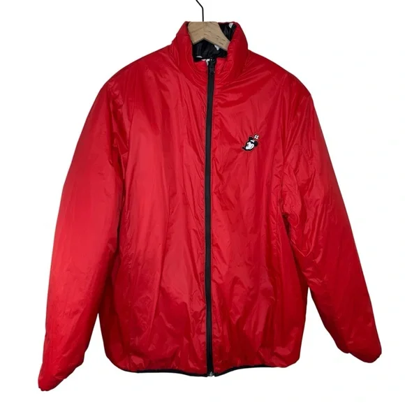 Disney Minnie Mouse Polka Dot Reversible Puffer Coat Size Large - Picture 2 of 8